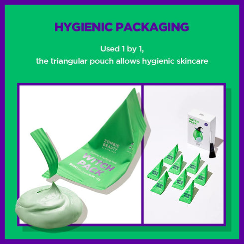 SKIN1004 Witch Pack (1 box - 8 ea) | Creamy Mud Pack with Green Tea, Water Calming Purifying Pore Care