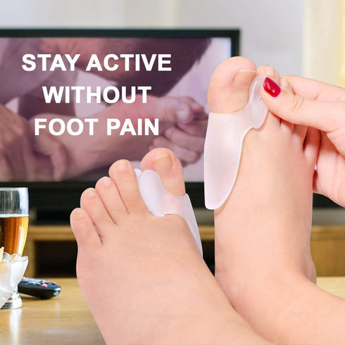 Bunion Cushion Protector, 10 Packs of Bunion Corrector Pads with Separator for Big Toe, Clear Gel Shield