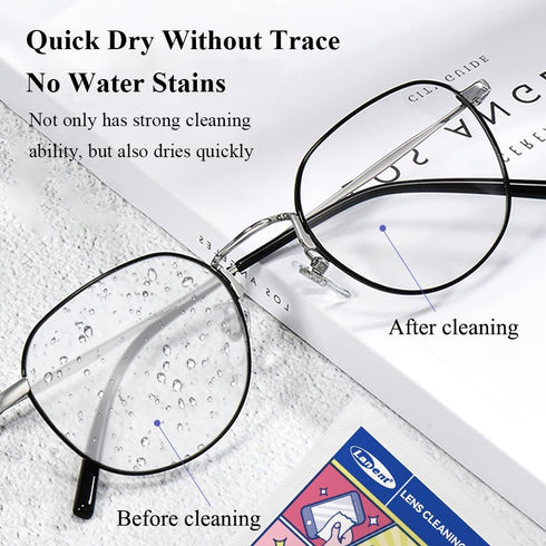 (300 PCS) Glasses Cleaner, Lens Wipes for Eyeglasses, Individually Wrapped Lens Wipes for Glasses/Sunglasses