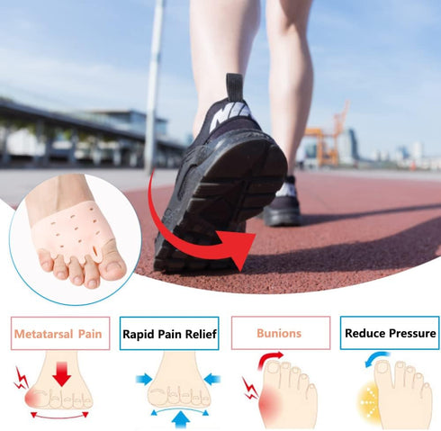 Metatarsal Pads, Toe Separators, Soft Gel Bunion Corrector Cushion for Mortons Neuroma, Rapid Pain Relief