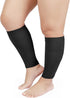 MGANG Plus Size 4XL Calf Compression Sleeve, 2 Pairs 20-30mmHg Leg Compression Socks for Pain Relief, Black+Beige
