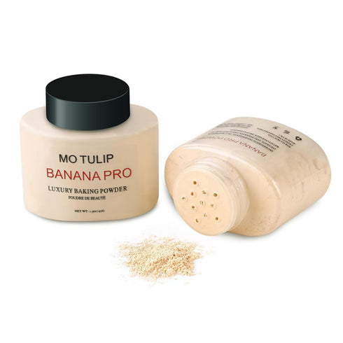 Banana Pro Loose Baking Powder, Easy to Make Up Face Powder for Medium Skin Tones, Long Lasting Matte Finish, Minimizes
