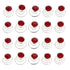 Vpang 20 Pcs Spiral Hair Pins - Shiny Rhinestone Crystal Metal Twist Hairpins Hair Accessories (Red)