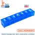 EZY DOSE Pets Weekly Pill Case - 7-Day Medicine Planner, Vitamin Organizer Box for Dogs, Blue Lids