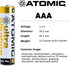 ATOMIC AAA Battery 1.5V Ultra Alkaline LR03 AM4, 24 Batteries