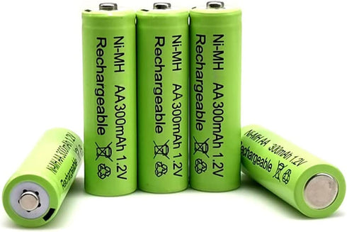 12 Packs 1.2V AA 300mAh Ni-MH Rechargeable Batteries for Solar Lights (AA Size)