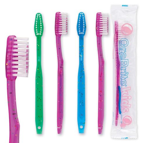 OraBrite Pre-Teen Pre-Pasted Disposable Sparkle Toothbrush - 144 Count per Pack