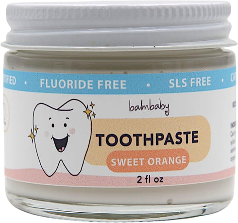 Kids All Natural Fluoride Free Toothpaste SLS Free Toothpaste with Xylitol, Vegan