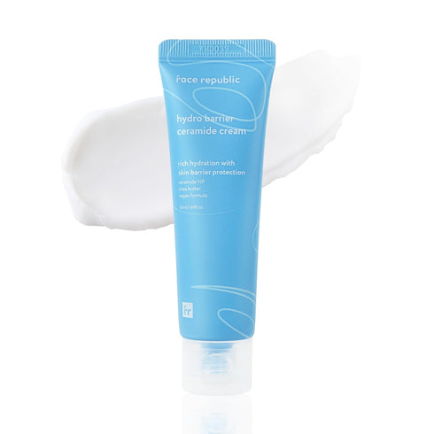 Face Republic Hydro Barrier Ceramide Cream 50mL - Vegan Certified Deep Hydration & Moisturizing Cream