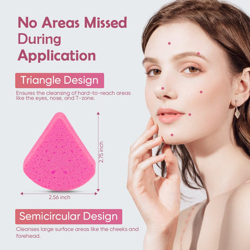 48Count Compressed Facial Sponges, AIDEA Disposable Natural Cellulose Cosmetic Spa Sponges