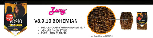 Royal Zury Synthetic Hair Crochet Braids V8.9.10, Bohemian 1 Pack Enough (2)