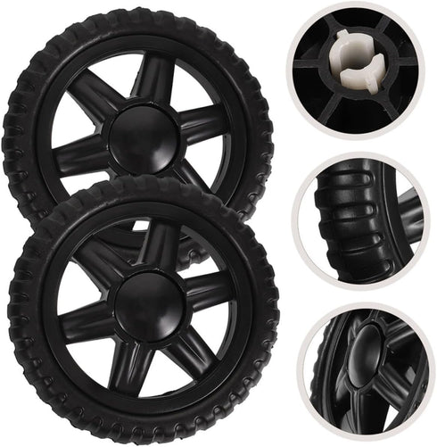 Gatuida 4pcs Push Cart Wheels for Grocery Trolley PU Rolling Cart Wheels Easy Installation for Uneven Surfaces
