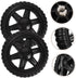 Gatuida 4pcs Push Cart Wheels for Grocery Trolley PU Rolling Cart Wheels Easy Installation for Uneven Surfaces