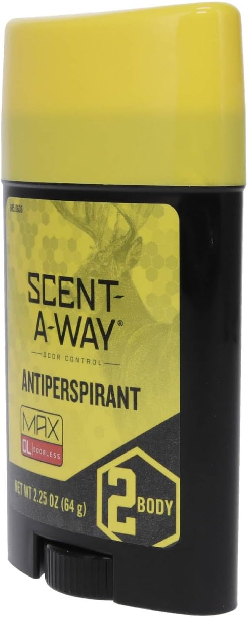 Hunters Specialties Scent-A-Way MAX Odorless Antiperspirant, 2.25 Oz, for Hunters, Trappers, Anglers