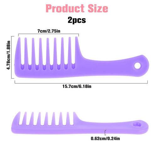 Mini Hair Combs for Women, 2 Pack Small Wide Tooth Comb, Portable Detangling Comb for Curly/Long/Wet Hair, Anti-Static