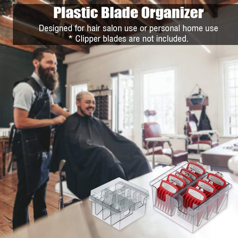 Plastic Blade Organizer for 8 Blades, Storage Case Rack Clipper Comb Holder