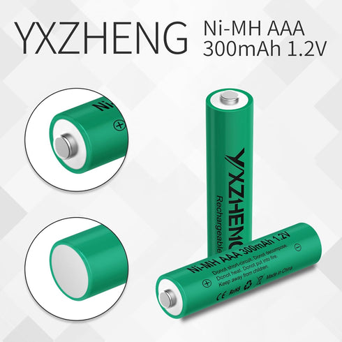 8Pcs AAA Battery 1.2V Rechargeable NI-MH 300mAh for Outside Solar Lawn Light (8xAAA)