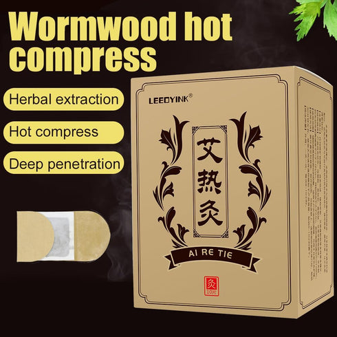 Mugwort Hot Moxibustion Patch - Self-Heating Natural Extract for Blood Circulation, Relieves Body Joints (20pcs)