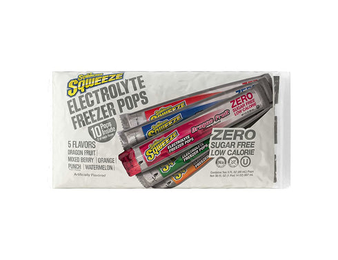 Sqwincher (50 Pack) (50 Count) Zero Sugar Hydration Bundle with Lemonade Drink Mix and Assorted Flavor Freezer Pops