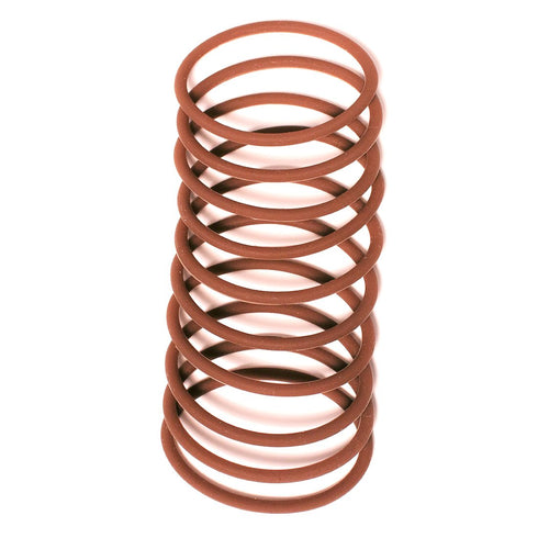 Mia Silkies Silicone Hair Elastics, Translucent Brown, 10pcs, for Thick Hair, Women, Athletes