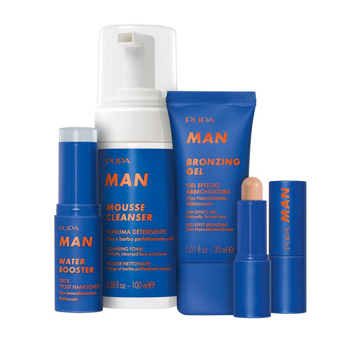 Pupa Milano Water Booster, 001, 0.45 oz - Post Hangover Stick with Orange Blossom Water - Soothing Face Balm for Men
