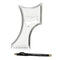 The Cut Buddy PLUS Beard Shaping Tool - Clear Template with Built-in Comb and Bonus Pencil