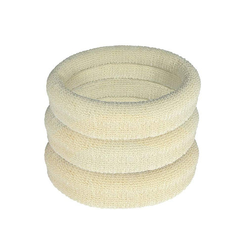 Large Hair Ties for Thick Hair, Non-Slip Seamless Ponytail Scrunchies, Blonde, 3 Pcs