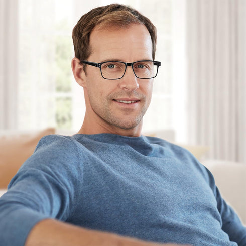 EYECEDAR 4-Pack Reading Glasses for Men, Blue Light Blocking, Adjustable Metal Spring Hinges, 1.50