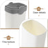 Yardwe Portable Toothbrush Toothpaste Travel Case Ivory White Toothbrush Travel Holder Mouthwash Cup and Daily Oral