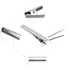Silver Metal Alligator Hair Clips - 100 Pcs Flat Top with Teeth, 55mm, Hairdressing Salon Hairpins