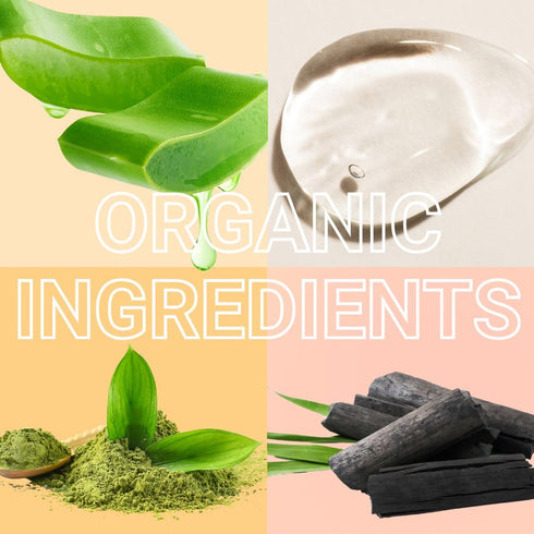 Organic Face Wash - Gentle Daily Cleanser for Women and Men with Coconut Oil, Aloe Vera, Charcoal