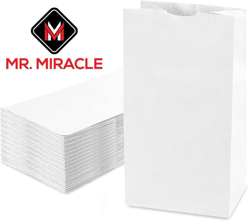 Mr Miracle Paper Bags, Pack of 100 (White, 1LB)