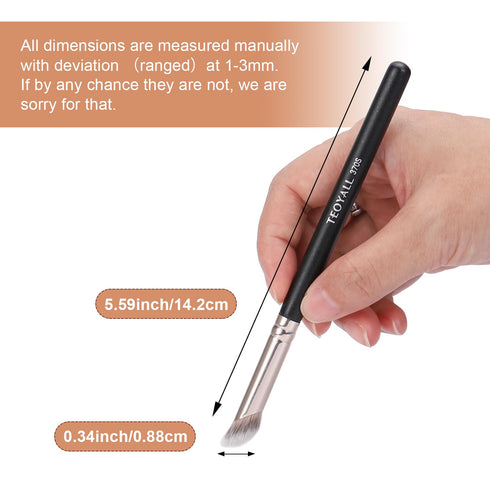 TEOYALL Foundation Contour Conceal Brush Set, 3PCS Angled Synthetic Kabuki Brushes for Blending