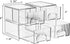 ZHIAI 4 Pcs Makeup Organizer Drawers, Stackable Stripes Bathroom Organizers for Vanity and Kitchen Cabinets