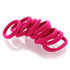 My Lello Large Thick Premium Elastic Ponytail Holder, Seamless Hair Bands, Fuchsia Pink, 100pcs