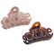 Parcelona French Love Small 2" Blush Pink and Tortoise Shell Set of 2 Claw Clips for Women