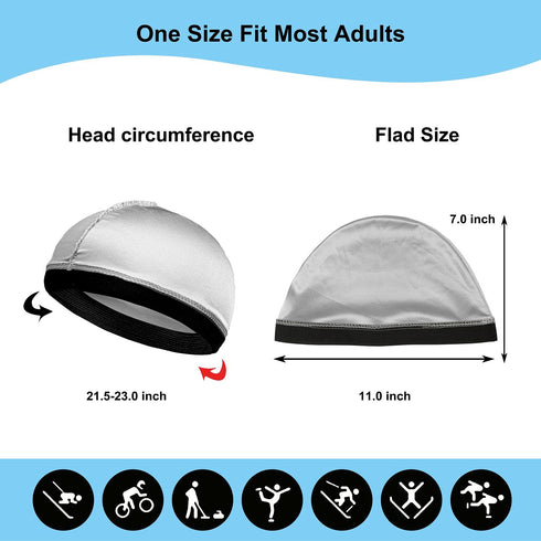 Selalu 4Pcs Wave Cap, Silk Stocking Wave Caps for 360 Waves, Silky Durag for Men