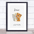 The Card Zoo New Baby Birth Details Christening Nursery Bear Initial K Keepsake Gift Print