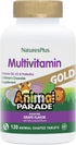 Natures Plus Animal Parade Gold Children's Multivitamin, Grape Flavor, 120 Chewable Tablets, 60 Servings