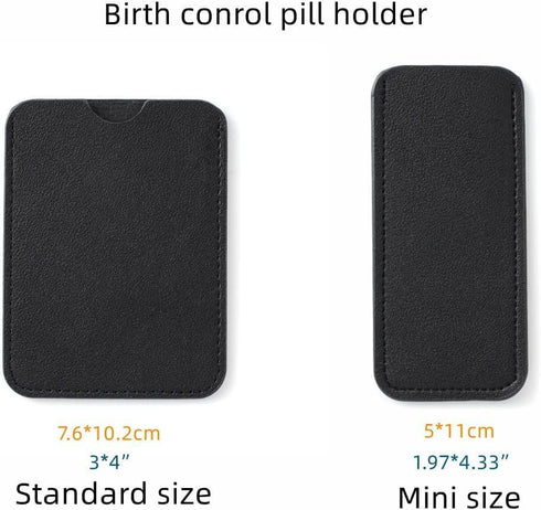 Packets 5cm 11cm Birth Control Pill Case Holder for Mini Pill x (Black)