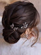 JAKAWIN Crystal Bride Wedding Hair Pins Silver Hair Piece Bridal Accessories for Women and Girls HP130 (Rose Gold) 1