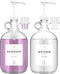 onsogi 2 Pcs Glass Liquid Laundry Detergent Dispenser with Cup Holders, Half Gallon