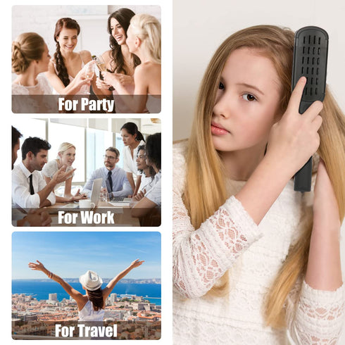 MEN'S GROOMING BARBER PRO Boar Bristle Hair Brush, Double Sided Oblong Brush for Dry Straight Hair, Unisex