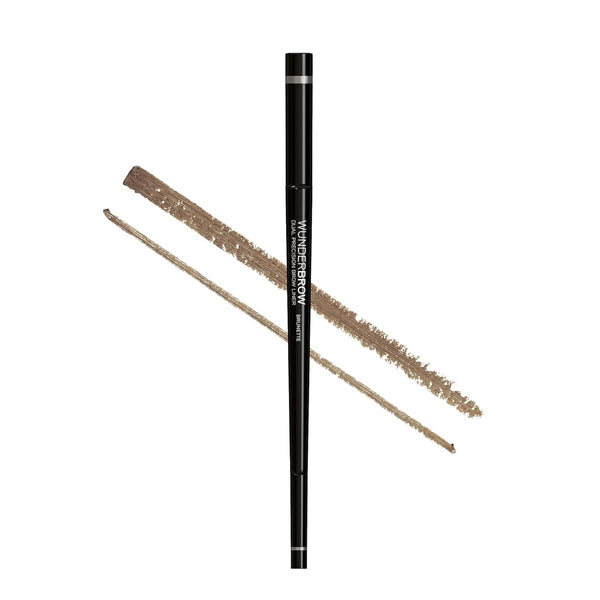 Wunderbrow Dual Precision Brow Liner, Eyebrow Pencil with Angled Tip and Ultra Fine Tip, Color Brunette