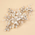 Silver Flower Rhinestones Beads Hair Comb for Women Girls Wedding Bridal Hair Piece Hair Styling Jewelry Banquet Prom (Silver)