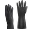 Thick Rubber Cleaning Gloves - 2 Pairs Heavy-Duty Black Non-Slip Kitchen Gloves for Dishwashing, Reusable Waterproof