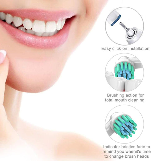GENKENT 8 Pack Replacement Toothbrush Heads for Oral B Braun Pro 1000/500/1500/3000/5000/6000