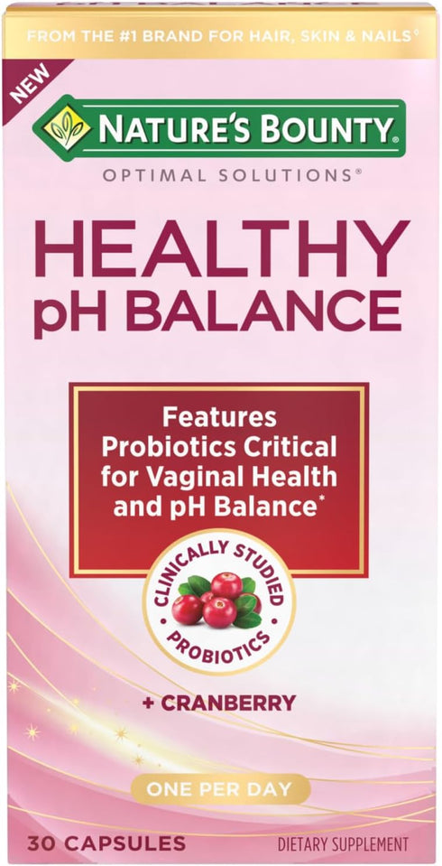 Nature's Bounty Optimal Solutions Probiotics for Vaginal Health and pH Balance, 30 Capsules