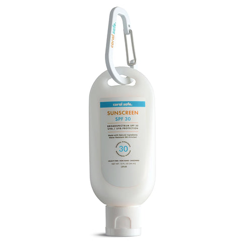 Reef Safe Sunscreen SPF 30 Mineral Travel Face Lotion, Biodegradable, Zinc, Oxybenzone & Octinoxate Free, Made in USA