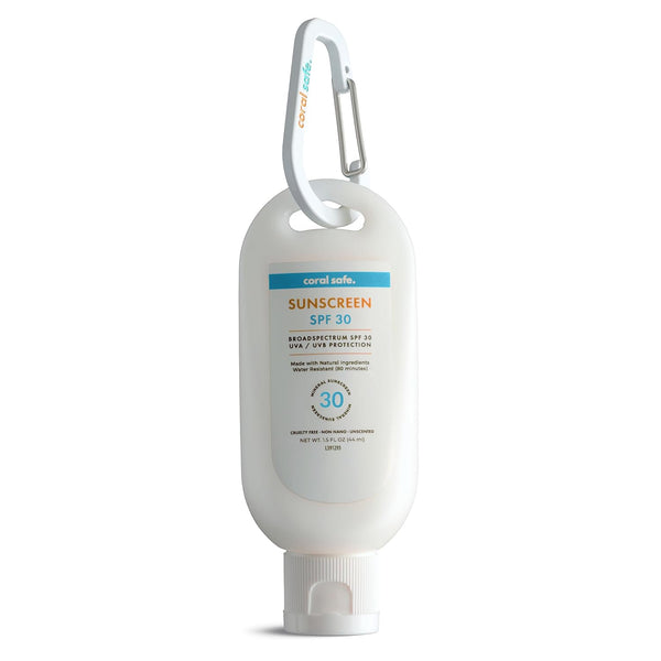 Reef Safe Sunscreen SPF 30 Mineral Travel Face Lotion, Biodegradable, Zinc, Oxybenzone & Octinoxate Free, Made in USA